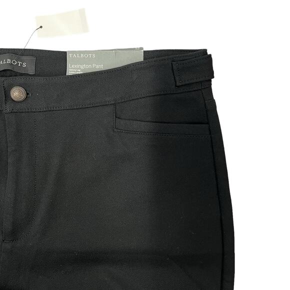 NWT Talbots Lexington Pants Black Size 12 Textured Ponte Knit Ankle Pants - Picture 4 of 12